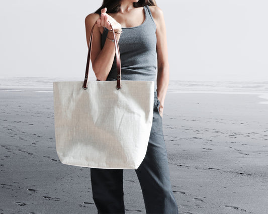 Linen Tote Bag, Beach Bag by Independent Reign