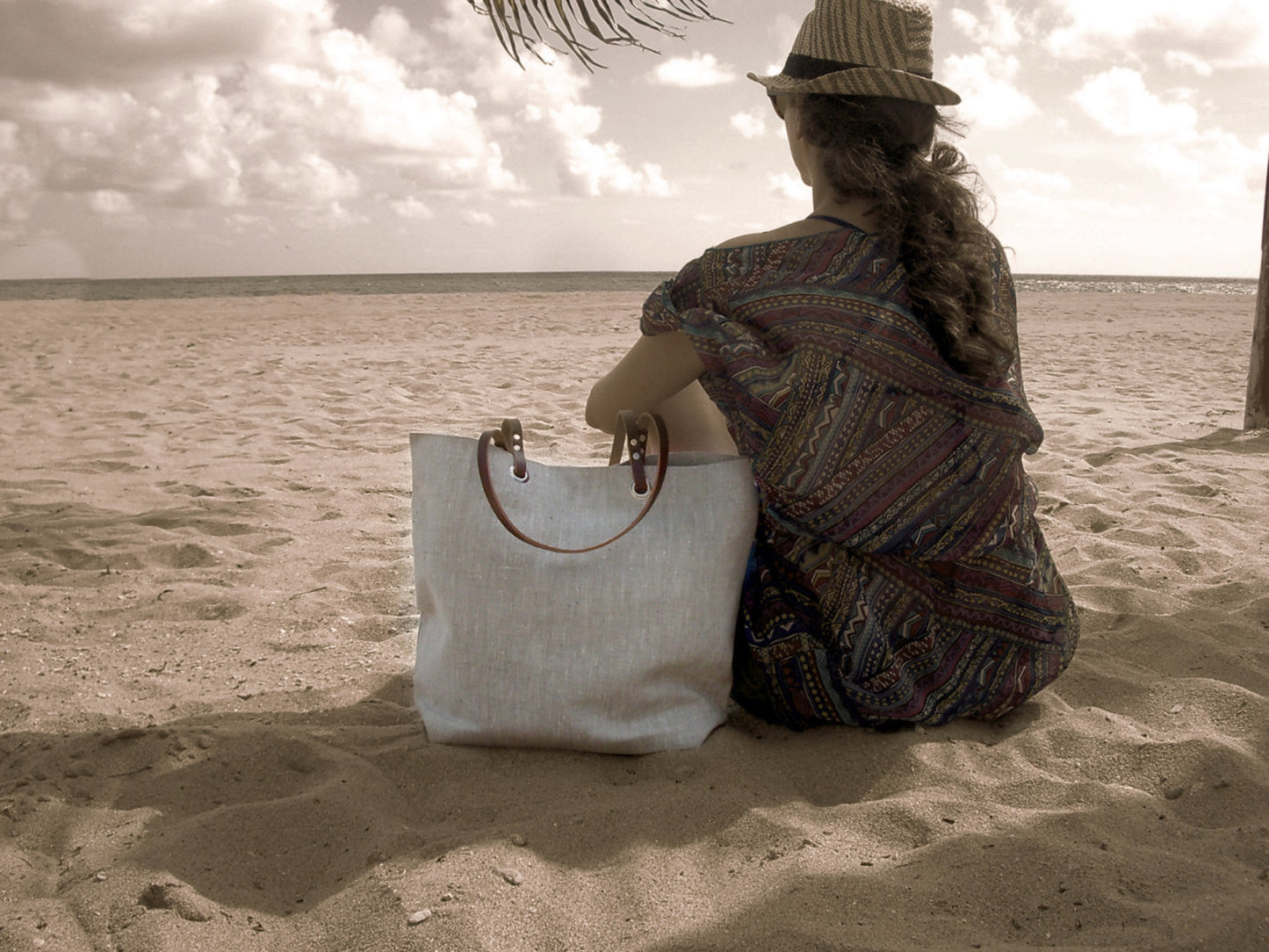 Linen Tote Bag, Beach Bag by Independent Reign