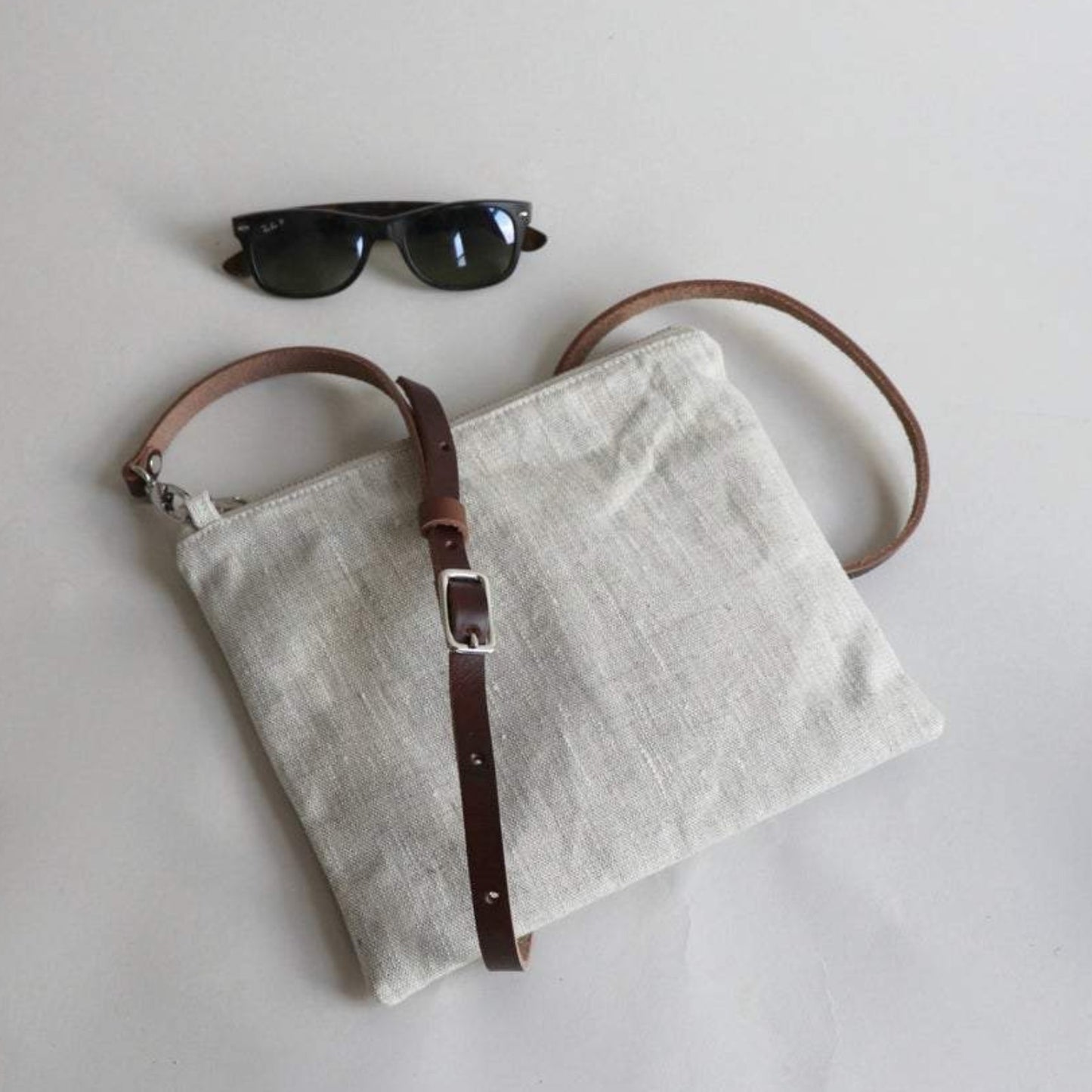 Linen Crossbody Purse