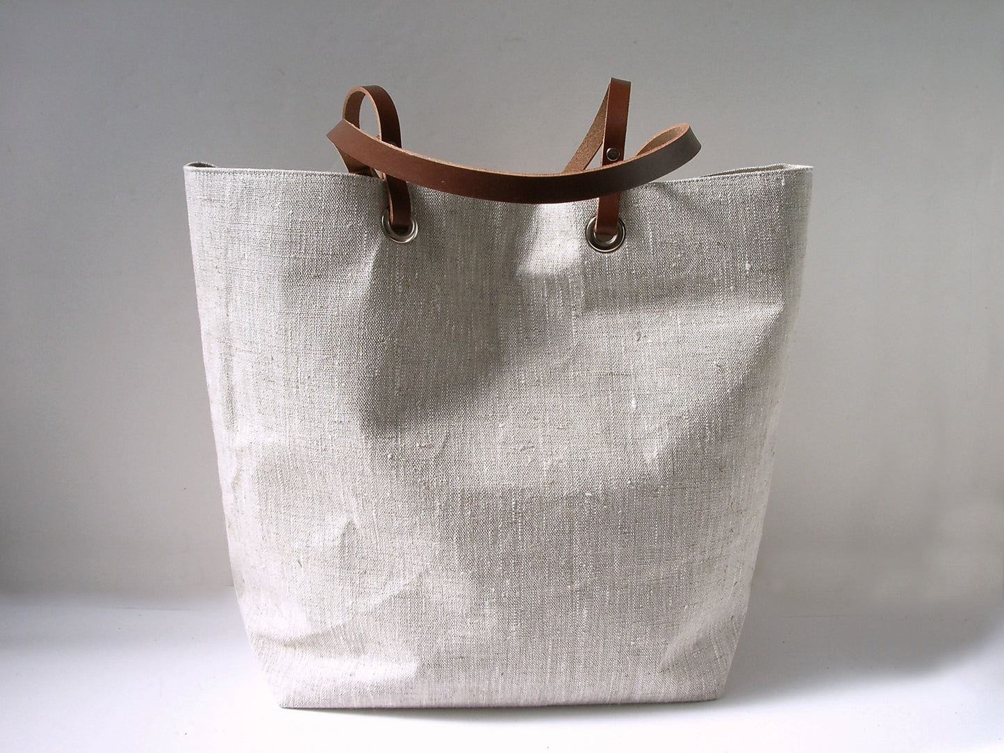 Natural Linen Tote Bag