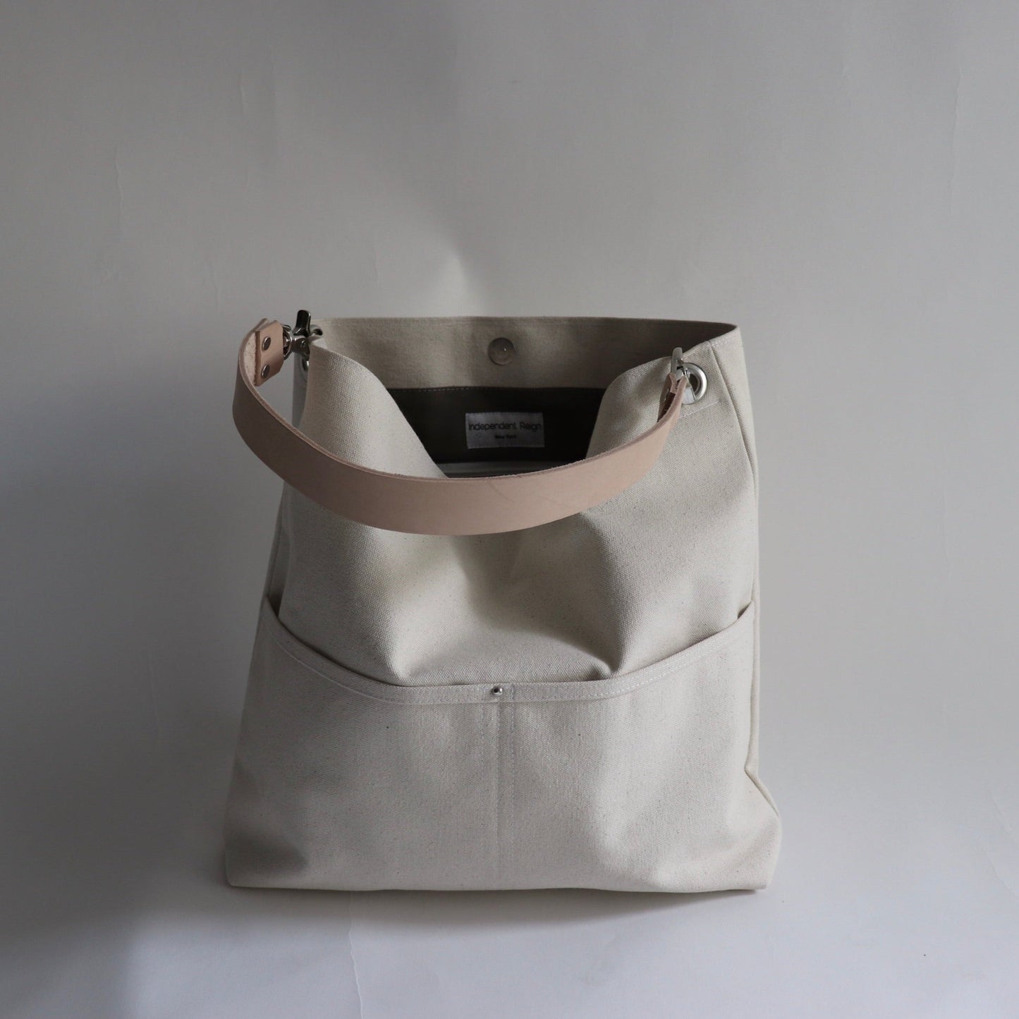 interior view of canvas tote bag