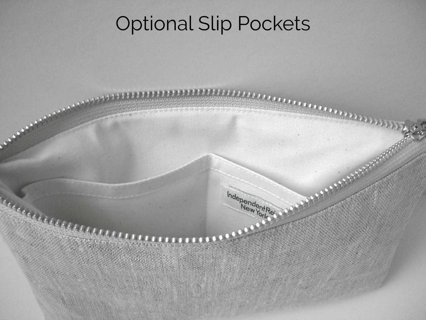 Simple Linen Wristlet, Clutch Bag